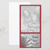 Red Floral souligne le Merci Mariage (Devant / Derrière)