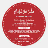 Red Florida cottage food label (Voorkant)