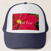 Red Flower afbeelding bedrukt met Add Text-Pet Sup Trucker Pet (Voorkant)
