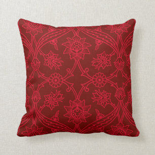 Red Flower Boho Chic Kussen