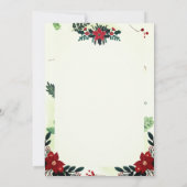 Red Flower Branch Fruit Drinks Christmas Party  Save The Date (Achterkant)