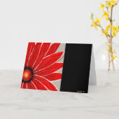 Red Flower Burst Kaart (Gele Bloem)