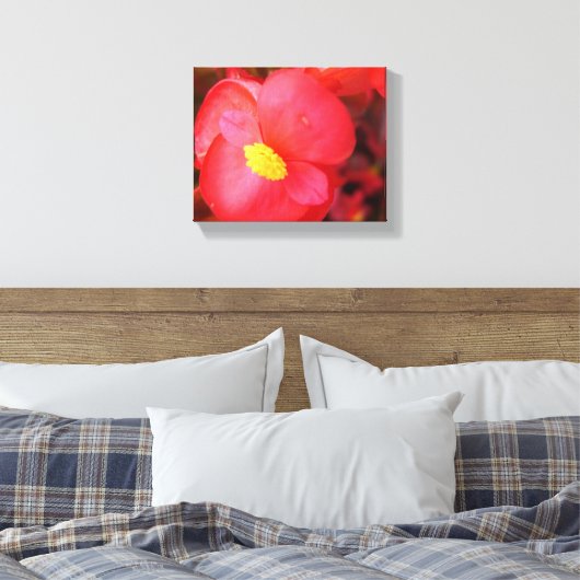 Red Flower Canvas (Insitu (Slaapkamer))