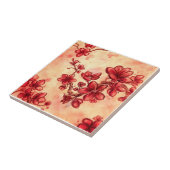 Red Flower Dance Tegeltje (Zijkant)