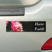 Red Flower Faith Inspirerend Bumpersticker (Op auto)