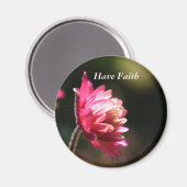 Red Flower Faith Inspirerend Magnet Magneet (Voorkant / Achterkant)