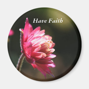 Red Flower Faith Inspirerend Magnet Magneet