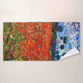 Red Flower Field, Van Gogh (Serviette de bain)