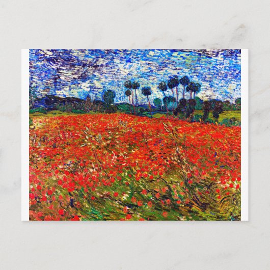 Red Flower Field, Van Gogh Briefkaart (Voorkant)
