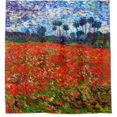 Red Flower Field, Van Gogh Douchegordijn (Voorkant)