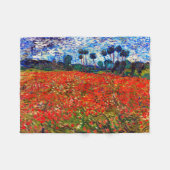 Red Flower Field, Van Gogh Fleece Deken (Voorkant (Horizontaal))