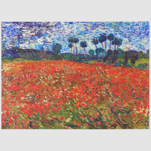 Red Flower Field, Van Gogh Tissuepapier (Voorkant)