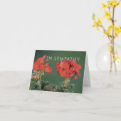 Red Flower-fotosympathiekaart met Verse Kaart (Gele Bloem)