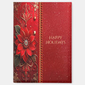 Red Flower Holiday Magnet (Recto)