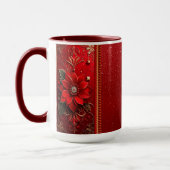 Red Flower Holiday Mug (Gauche)