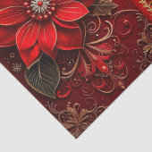 Red Flower Holiday Tissue Paper Tissuepapier (Detail)