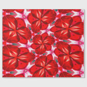 Red Flower Plumeria Pattern Cadeaupapier (Vlak)