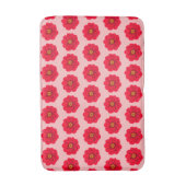 Red Flower Seamless Pattern Bath Mat (Voorkant Verticaal)