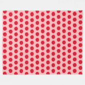 Red Flower Seamless Pattern Fleece Blanket (Voorkant (Horizontaal))