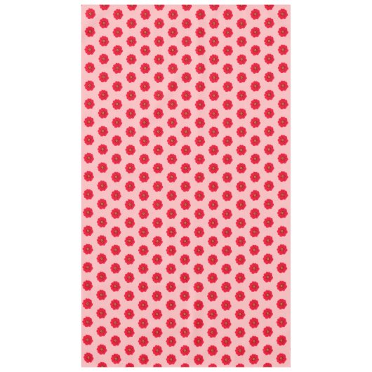 Red Flower Seamless Pattern Tablecloth Tafelkleed (Voorkant)