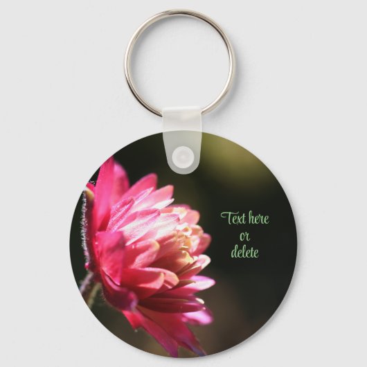 Red Flower Sunlight Floral - Gepersonaliseerd Sleutelhanger (Voorkant)