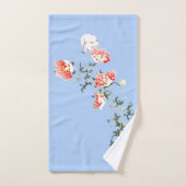 Red flower towel set by megyarsh bad handdoek (Handdoek)