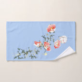 Red flower towel set by megyarsh bad handdoek (Handdoek)