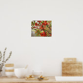 Red Flowering Quince Spring Flower Blossom Poster (Keuken)
