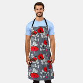 Red Flowers All-Over Print Schort (Gedragen)