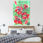 Red Flowers Fantasy Canvas Afdruk (Insitu (Slaapkamer))