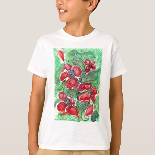 Red Flowers Fantasy T-shirt (Voorkant)