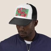 Red Flowers Fantasy Trucker Pet (In situ)