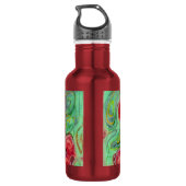 Red Flowers Fantasy Waterfles (Achterkant)