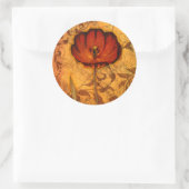 Red Flowers I Ronde Sticker (Tas)