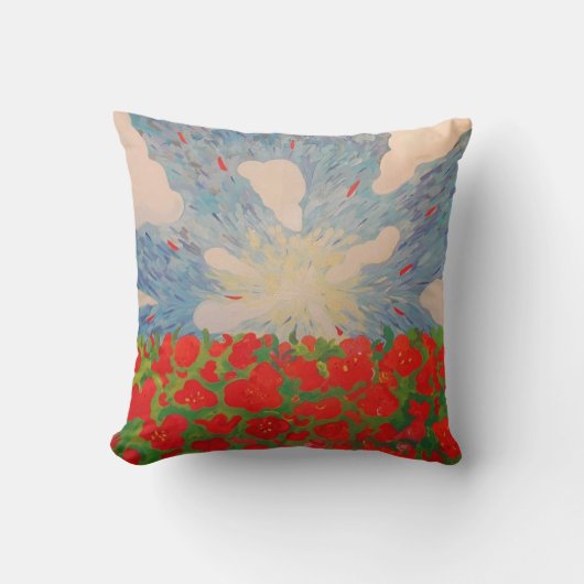 Red Flowers MoJo Pillow Kussen (Voorkant)