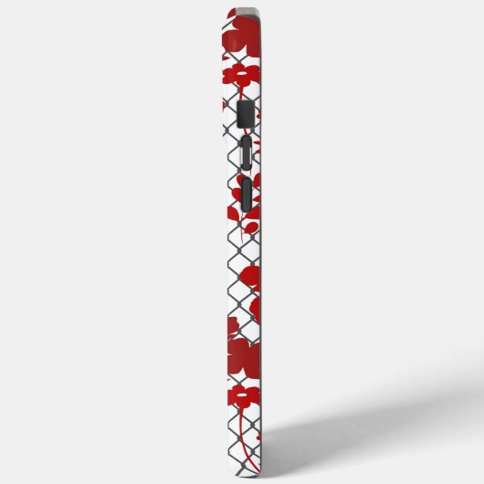 'Red Flowers Outline op Net Case-Mate iPhone Case (Achterkant / Links)