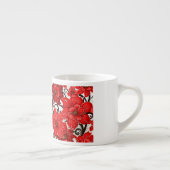 Red Flowers Pattern Espresso Mok (Rechts)