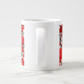 Red Flowers Pattern Jumbo Mok (Achterkant)