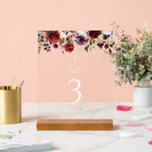 Red Flowers, Pink Flowers, Baptism Table Numbers (Mariage)