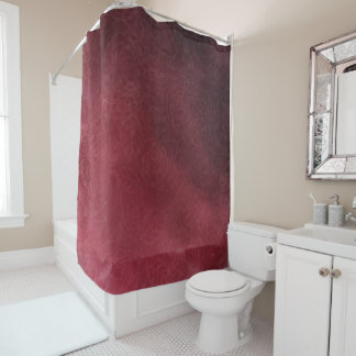 Red Flowers print shower curtain Douchegordijn