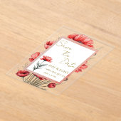 Red Flowers Wedding Invitation (Poser)