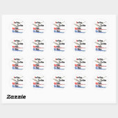 Red Flute Blue Flute Ronde Sticker (Vel)