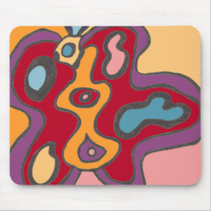 Red Flutterfly Mousepad Muismat