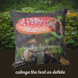 Red Fly Agaric Paddestoel in het bos Kussen