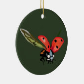 Red Flying Ladybird Keramisch Ornament (Rechts)