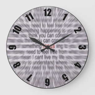 Red Focus Gepersonaliseerd Designer Clock Grote Klok