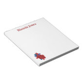 Red Font Heart Disease Awareness Notitieblok (Schuin)