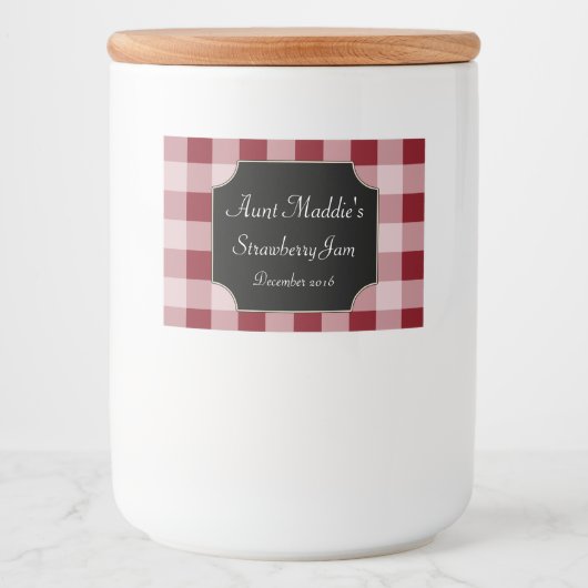 Red Food Christmas Canning Stickers Étiquette Cade (Devant)