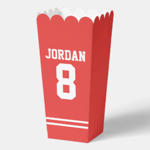 Red Football Jersey - Sportthema Birthday Party Bedankdoosjes