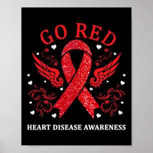 Red for Heart Disease Awareness in februari Poster